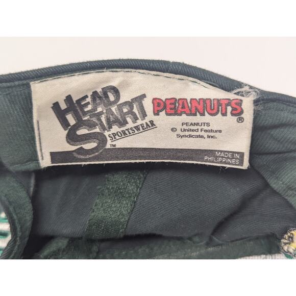 VTG Peanuts Swimming Snorkeling Game Snapback Hat Black Head Start Sportswear - Picture 9 of 9